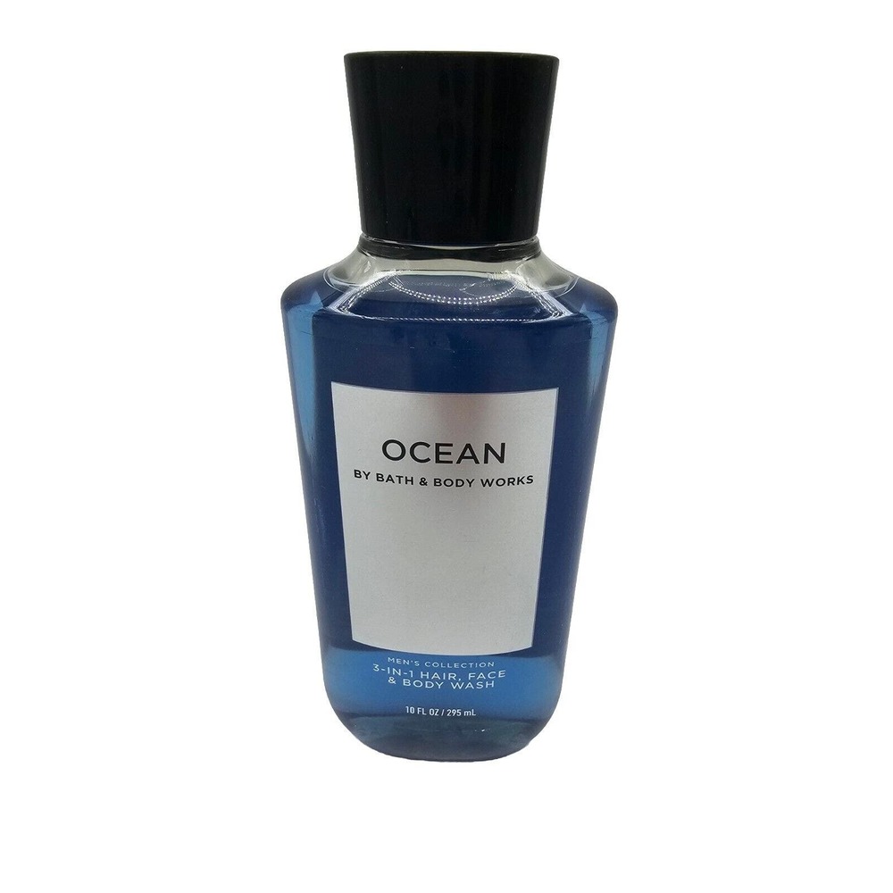 Bath & Body Works Ocean Men's Collection 3 in 1 Hair Face & Body Wash 10oz New!